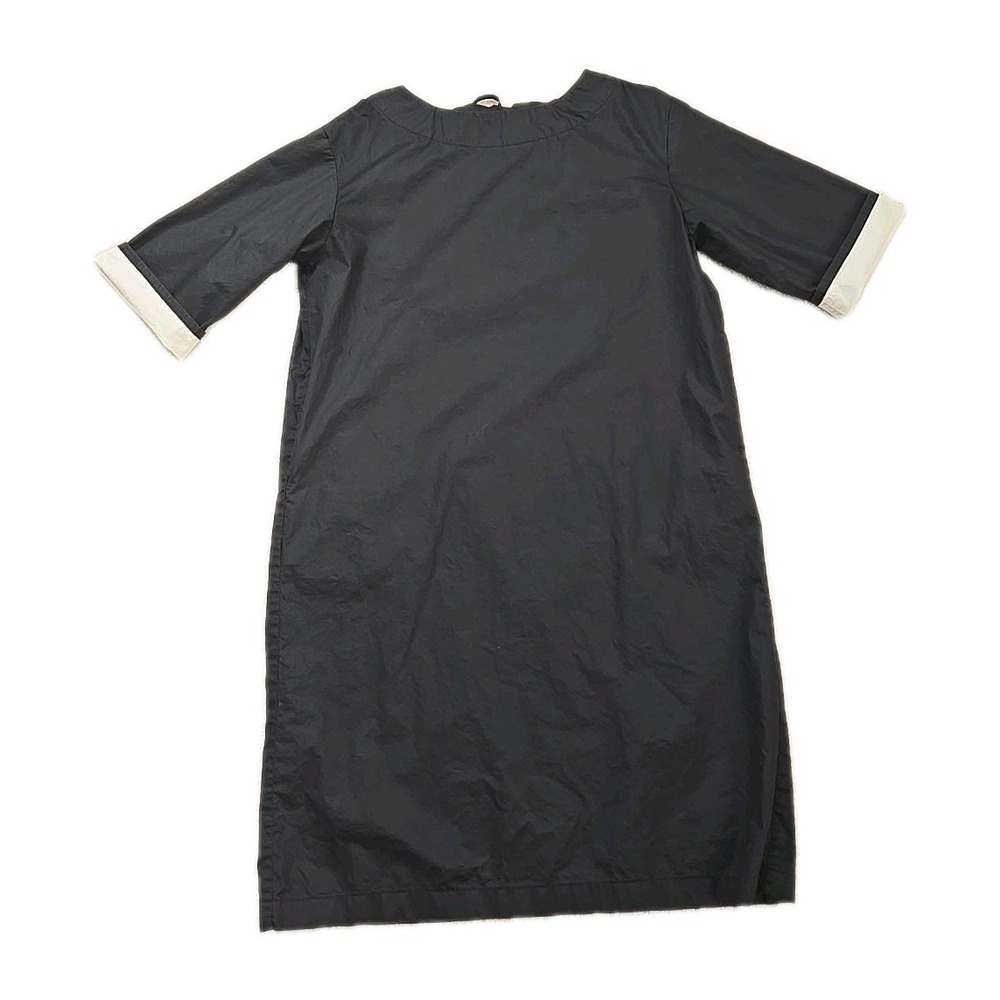 NICO NICHOLSON & NICHOLSON black 100% Cotton boxy lagenlook Dress Sz 36 Medium